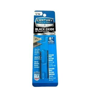 Century Drill & Tool • 1/16" Black Oxide High Speed Steel Drill Bit 24204